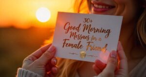 Good Morning Messages for a Female Friend