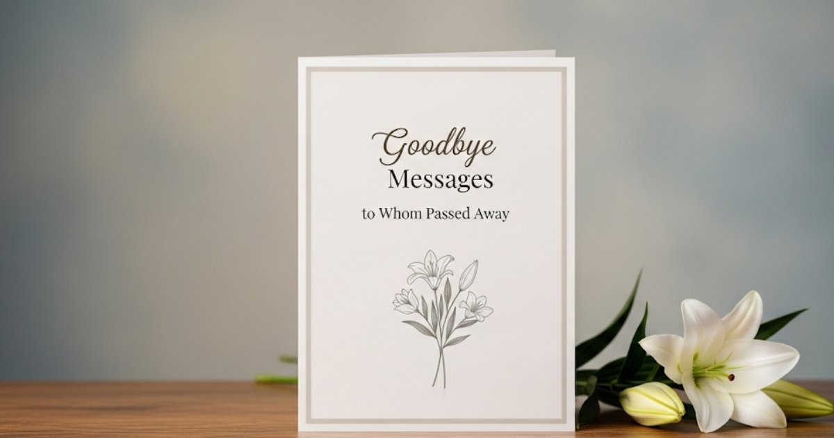 Goodbye Messages to a Sister Who Passed Away