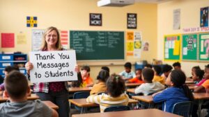 Thank You Messages to Students from Teachers