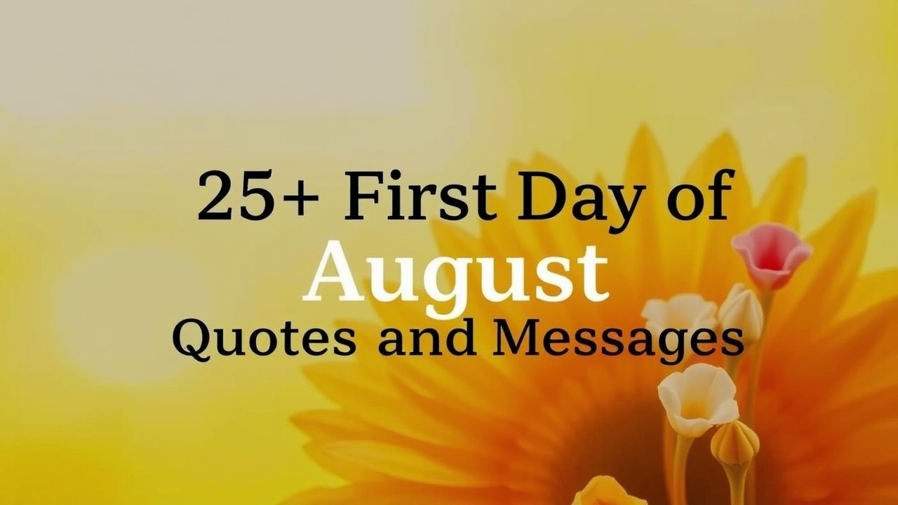 First Day of August Quotes