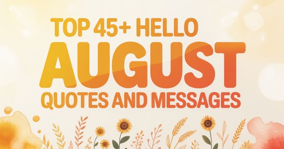 Hello August Quotes