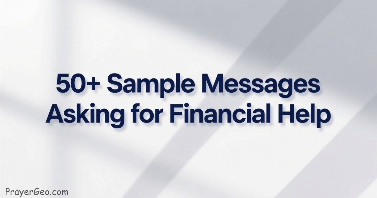 Sample Messages Asking for Financial Help