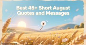 Short August Quotes