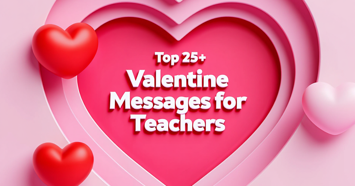 Valentine Messages for Teachers