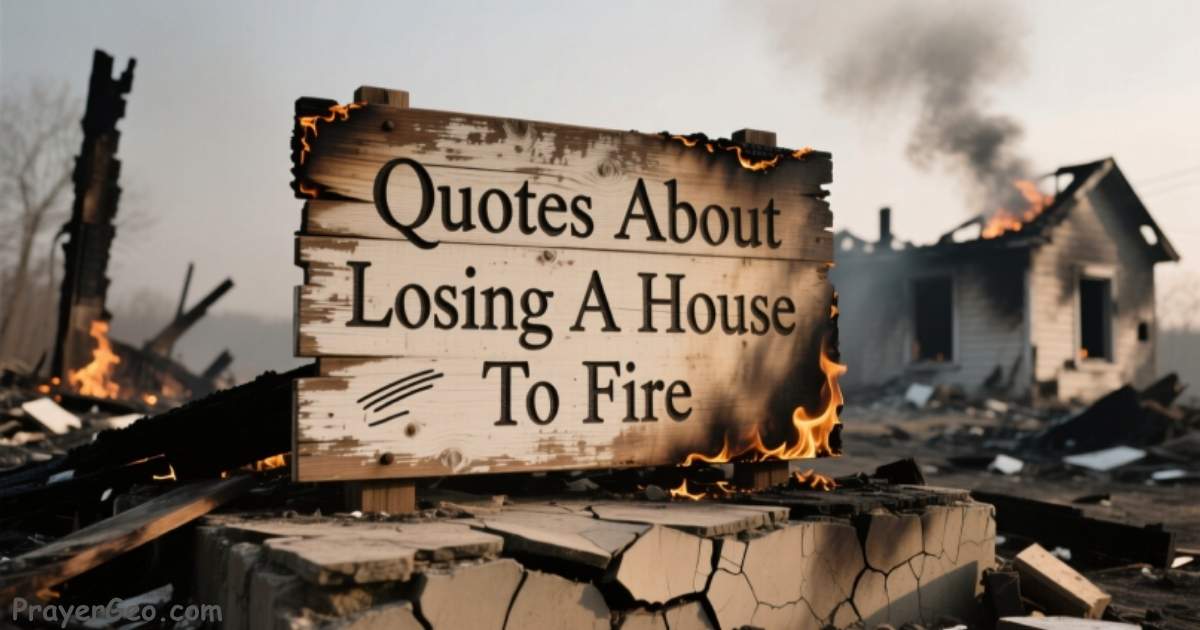 Quotes About Losing A House To Fire