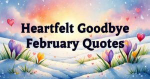 Goodbye February Quotes