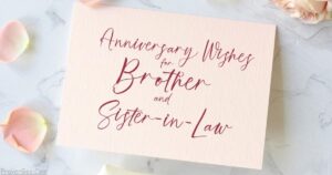 Anniversary Wishes for Brother and Sister-in-Law