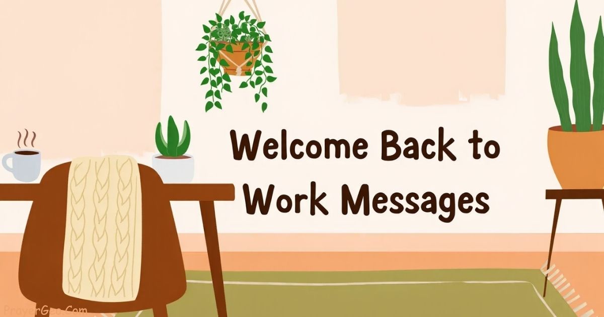 Welcome Back to Work Messages